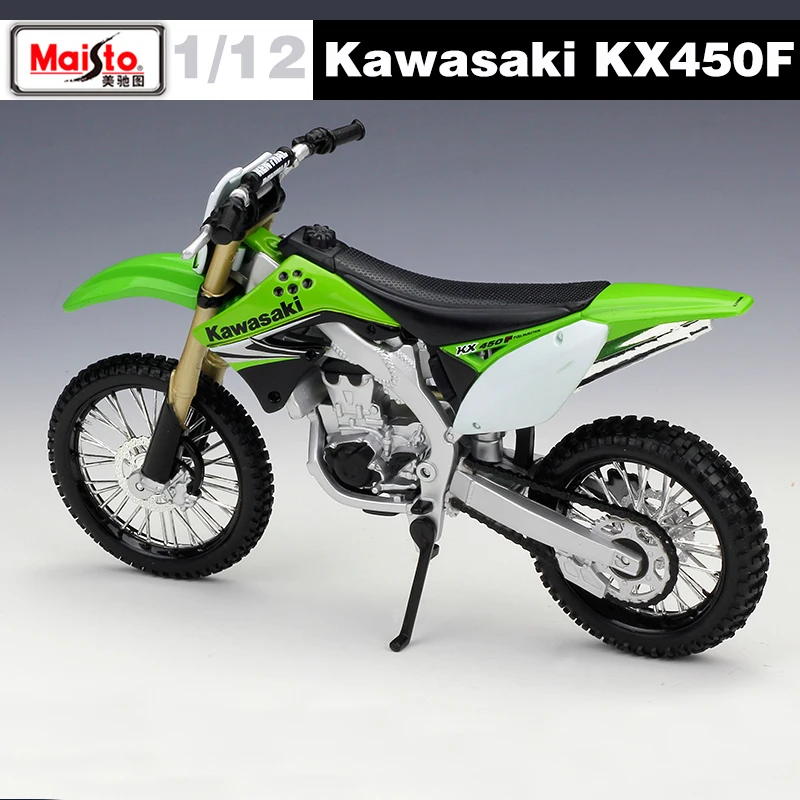 Модель спортивного гоночного мотоцикла Maisto 1/12 Kawasaki KX 450F 1 шт.