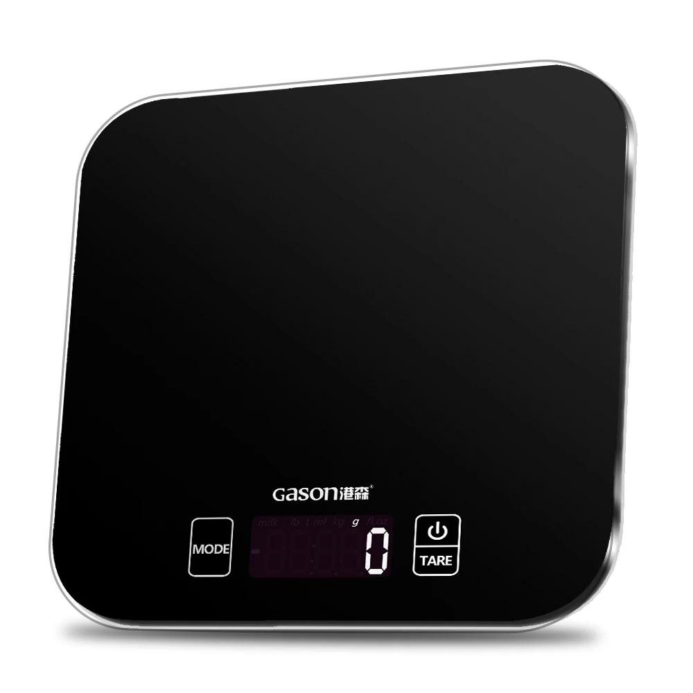 GASON C1 BK весы кухонные цифровые LCD дисплей точный закаленное стекло электронные