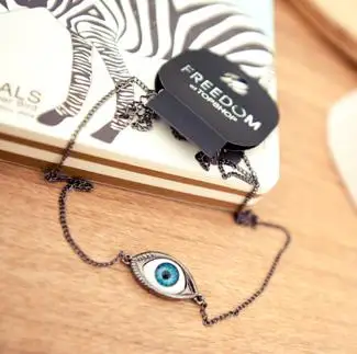 Ожерелье в стиле панк с ангельским дьявольским глазом Модные женские ювелирные