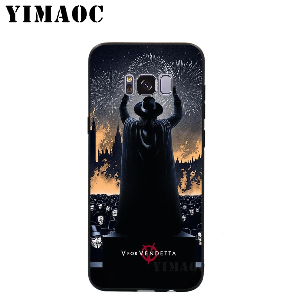 YIMAOC V for Vendetta мягкий силиконовый чехол для Samsung Galaxy A3 A5 A6 плюс 2017 2016 S6 S7 край S8 S9 &amp Note