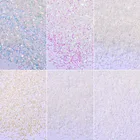 6 шт.компл. DIY белый голографический лак для ногтей блестит смесь лазерной Аврора Блестки для ногтей порошок пыли украшения искусства ногтя