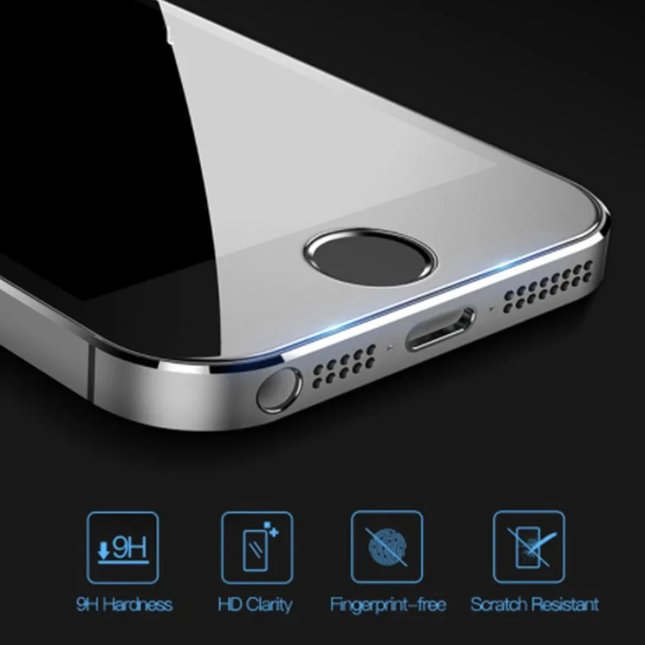 Ультратонкое закаленное стекло 9H для iphone 5s se 5c 5 8 7 6s X XS XR Защитное экрана apple