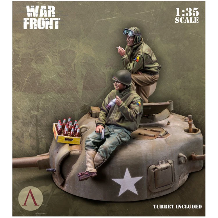 1/35 танк и Кокс 2 человек содержащий колу смоляную модель солдатика GK Вторая