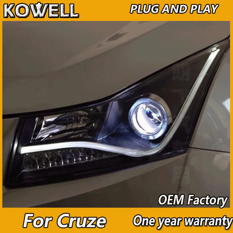 KOWELL автомобильный Стайлинг для Chevrolet Cruze светодиодный фары A8 Стиль DRL линза