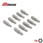 Набор отверток Torx T20, 10 шт., 25 мм, 14 дюйма, набор инструментов для ремонта, Набор отверток с шестигранным хвостовиком, сверло для электроинструментов, бытовые ручные инструменты