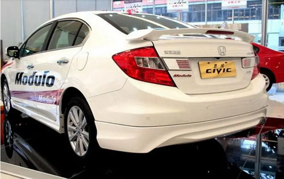 Используется для honda civic спойлер 2012 2015 со светом высокого качества ABS Материал