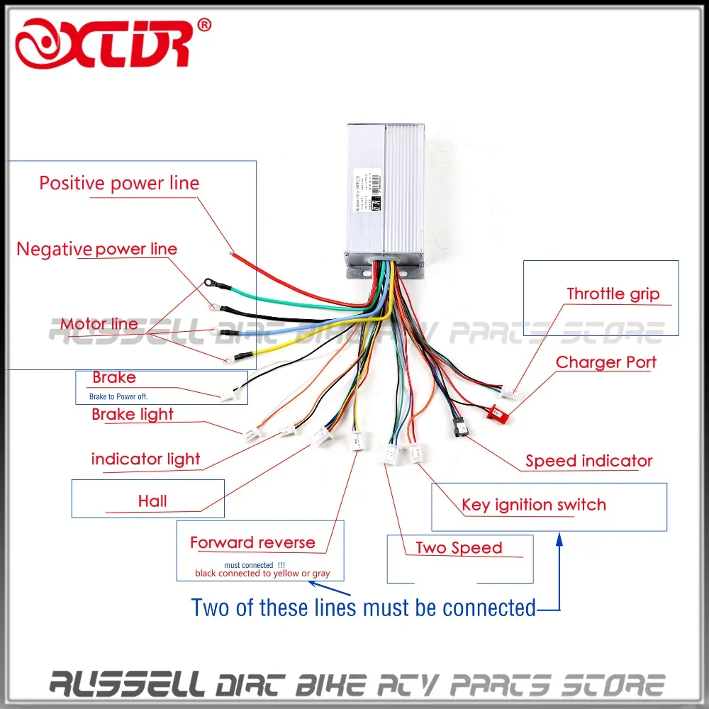Контроллер бесщеточного двигателя для электровелосипеда 2000 Вт 60 в|Детали и