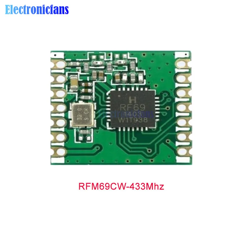 RFM69CW-433Mhz RFM69W RFM69CW RFM69HW 433 МГц 868 915 МГц RF Беспроводной трансивер Температура Сенсор модуль HopeRF FSK низкая Мощность модуль - Цвет: RFM69CW-433Mhz