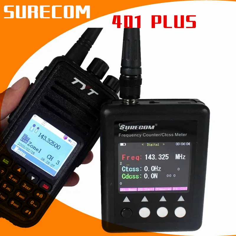 Цифровой радиотестер SURECOM 27 МГц-3000 МГц декодер Портативный счетчик частоты для рации Sf401 Plus CTCSS CDCSS метр