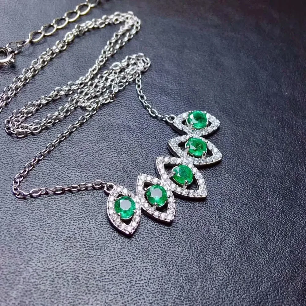 

SHILOVEM, серебро 925 пробы, настоящие натуральные изумрудные кулоны, классические ювелирные украшения для женщин, свадебные, оптовая продажа, но...