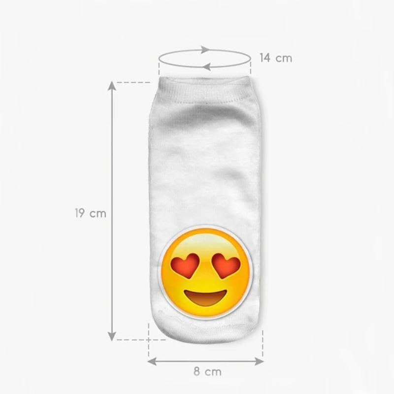 Gaeshow Милый Emoji печать смешные носки Для женщин мультфильм 3D до лодыжки мужчин хлопок Harajuku моды Happy Socks