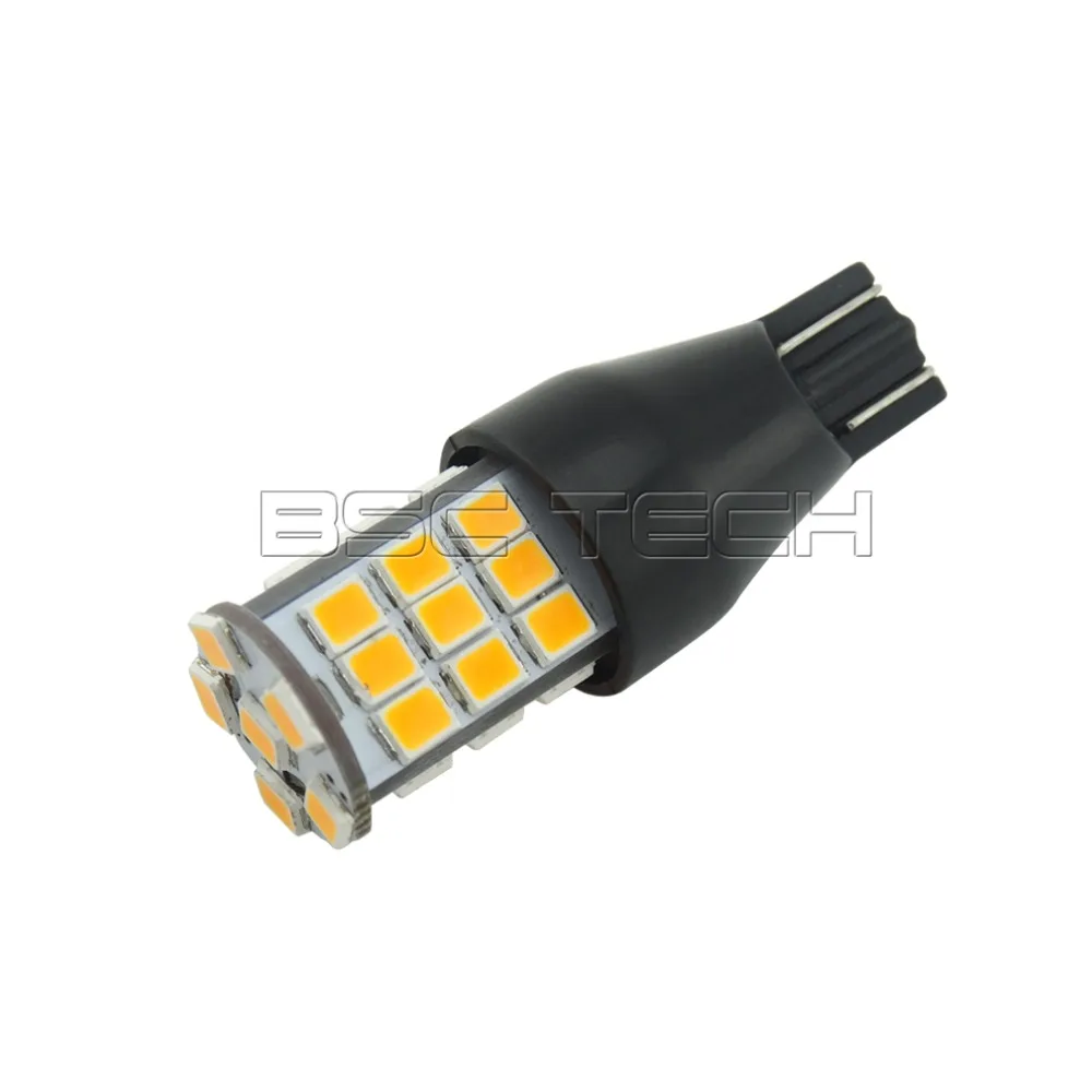 2x W16W WY16W T15 921 912 33SMD 2835 Светодиодный свет лампы желтый vanssi|car amber lights|car lightbulb led |
