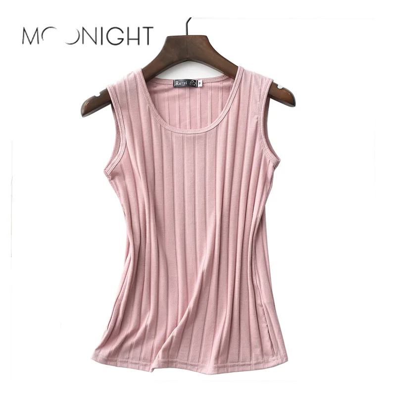 MOONIGHT Для женщин Летняя майка майки тонкий мягкий Повседневное Танк Camisole Топы