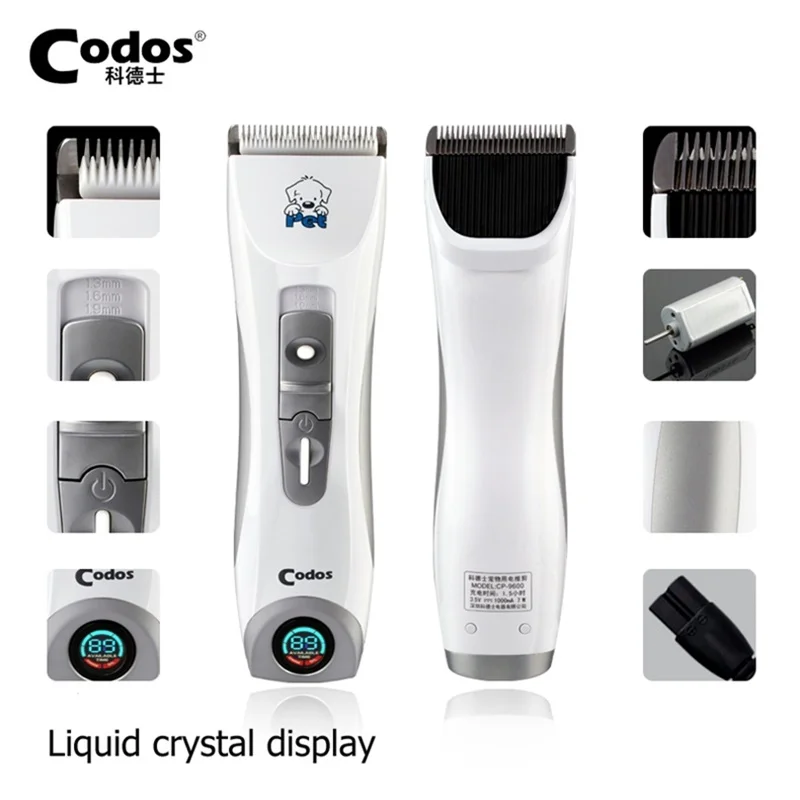Codos CP 9600 Профессиональный кота собаки любимчика волос ЖК дисплей триммер