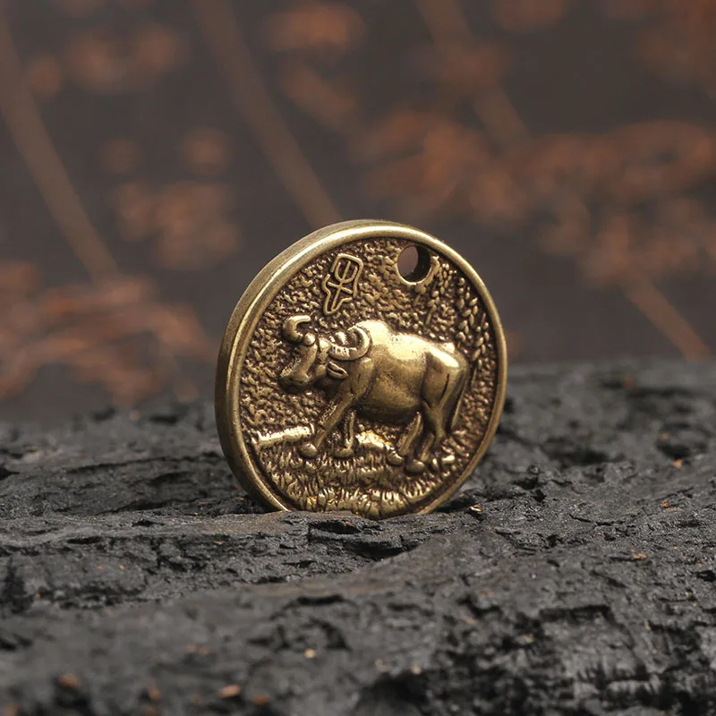 Медь 12 китайский зодиак сплетни брелок подвески латунь металл символические