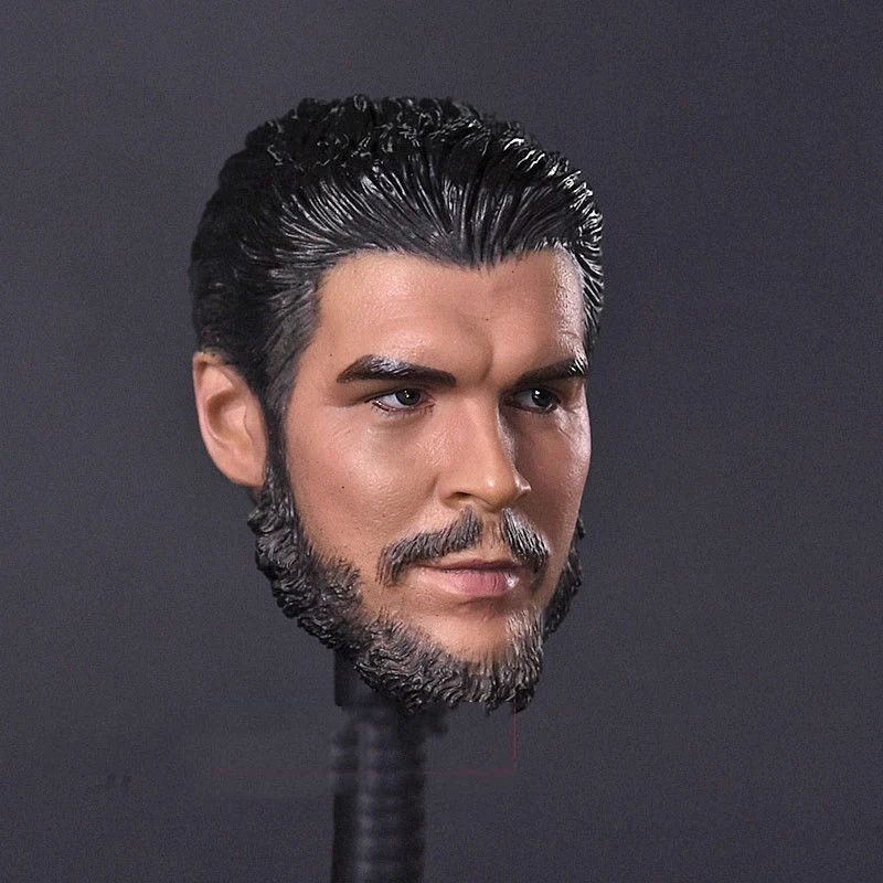 Высококачественная Мужская голова в масштабе 1:6 лепка Che Guevara резьба модель