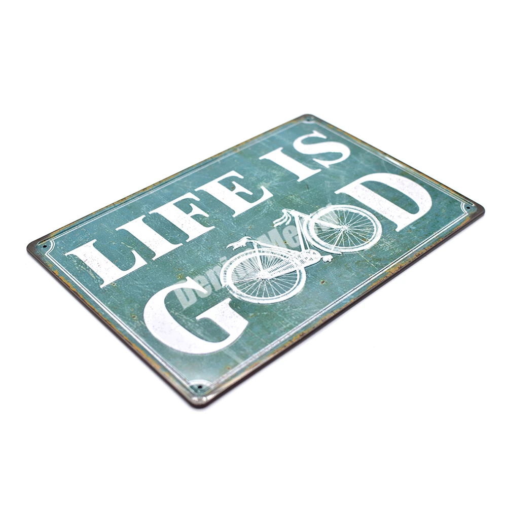 LIFE IS GOOD Ретро рельефные металлические оловянные вывески для дома бара паба