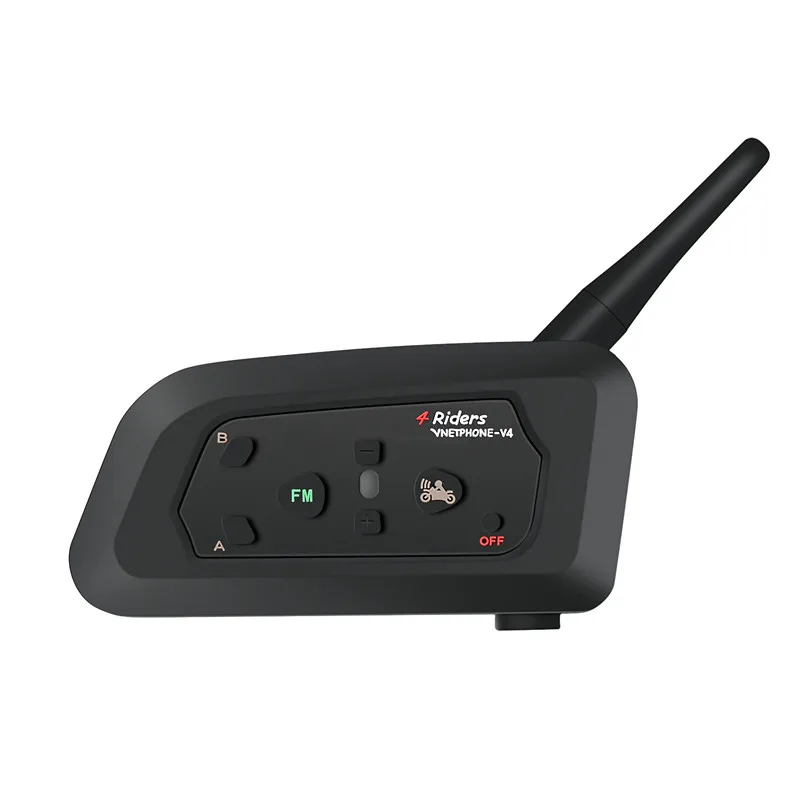 V4 мотоциклетный Bluetooth шлем гарнитуры интерком для 4 всадников FM Радио BT