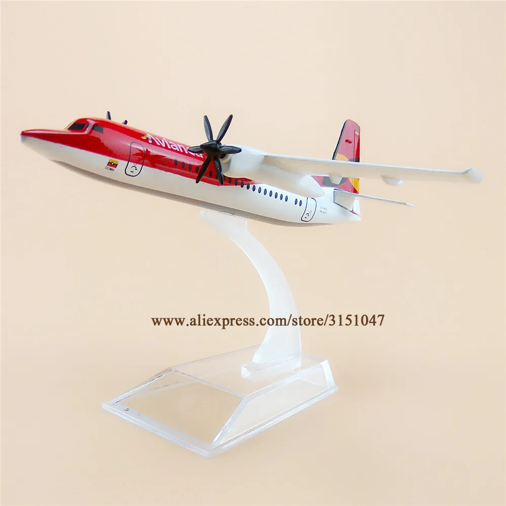 Air Colombia Avianca FOKKER FOK F-50 Airlines Red Airplane Model Alloy Metal Plane Diecast Aircraft 16cm Gift | Дом и сад