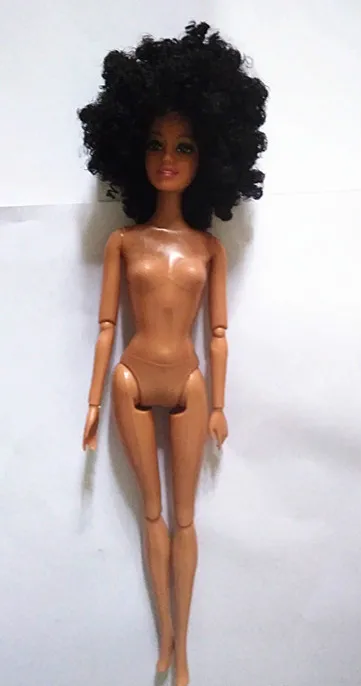 30 см черная Коричневая кожа bjd кукла с 11 подвижными Соединенными густыми волосами