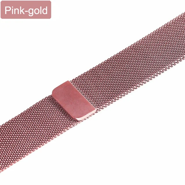 pink gold Ремешок для apple watch Миланская петля ремешок для apple watch 4 apple watch ремешок apple watch 3 ремешки для apple watch 4 3 iwatch band 42mm 38mm 44mm 40mm умный ремешок для часов accessories 42 mm 44 mm series 4 3 - Цвет ремешка: pink gold