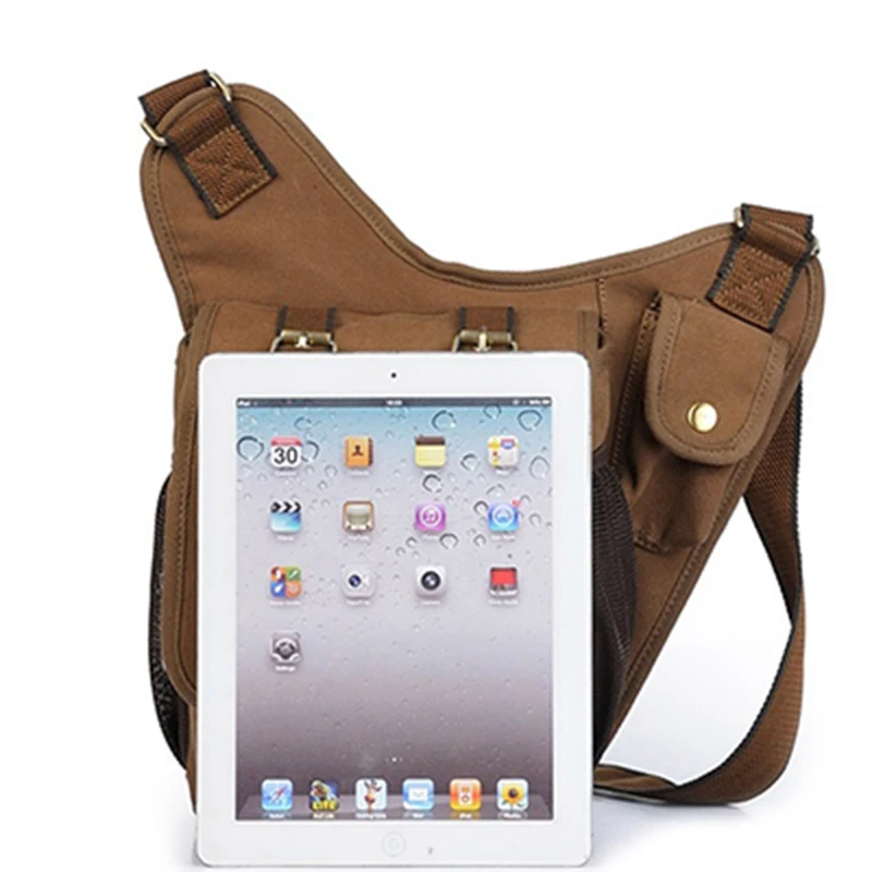 Винтажная поясная сумка для мужчин и женщин ног Большая вместительная холщовая