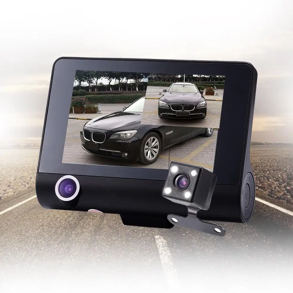 

170° Wide Angle Recording Auto DVR Three-way High-speed Full HD 1080P Driving Recorder Dual Lens Video Recorder
