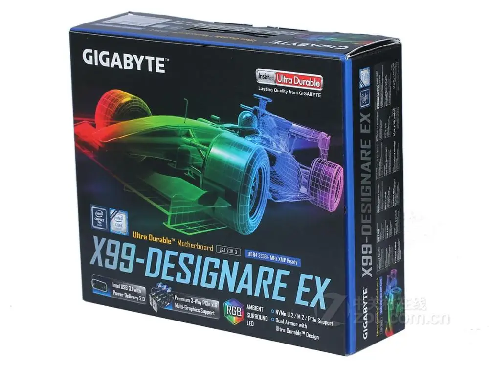 Kaufen GIGABYTE X99-Designare EX Original Desktop Motherboard DDR4 LGA 2011-V3 I7 CPU 128GB GA-X99-Designare EX X99 Motherboard
