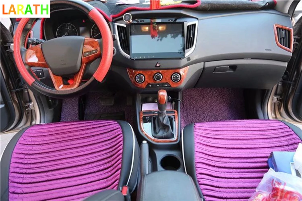 Для Hyundai Creta ix25 2015 2016 2017 ABS красное дерево внутренняя ручка Панель AC вентиляционная