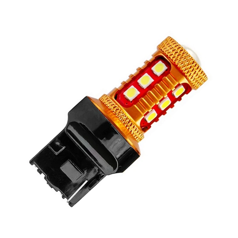2 шт. T20 7440 W21W WY21W супер яркая 1000LM 15 SMD 3030 светодиодный ная желтая лампа поворота