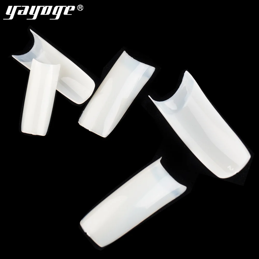 Yayoge накладные ногти, 100 шт., короткие овальные, 10 размеров, белый цвет, натуральный цвет, накладные ногти, инструменты для маникюра, сделай сам