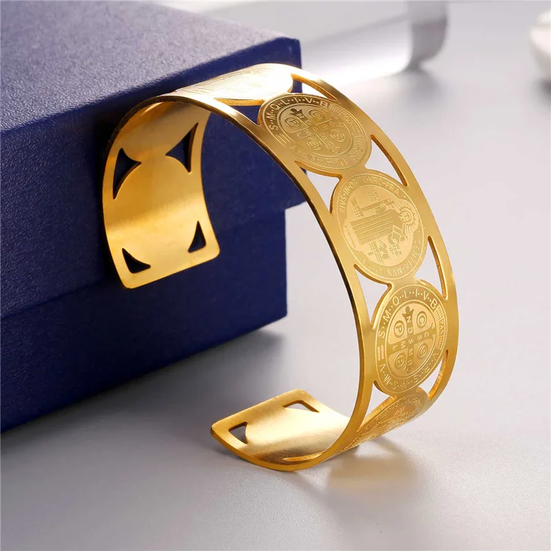 Женский Браслет манжета из нержавеющей стали 316L|cuff bracelets|gold colorwomens cuff bracelets |