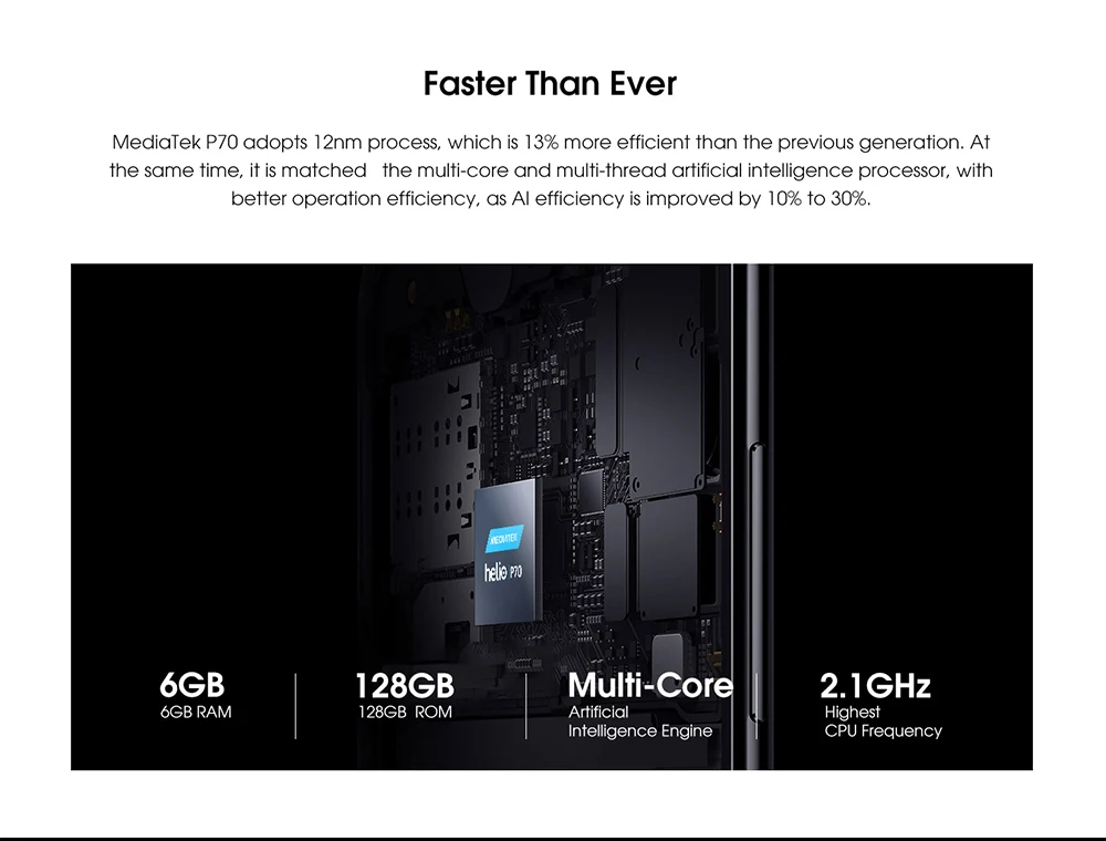 Elephone U2 16MP всплывающая камера 6 ГБ+ 128G мобильный телефон 6,2" FHD+ экран Android 9,0 MT6771T Octa CoreFace ID 4G LTE смартфон