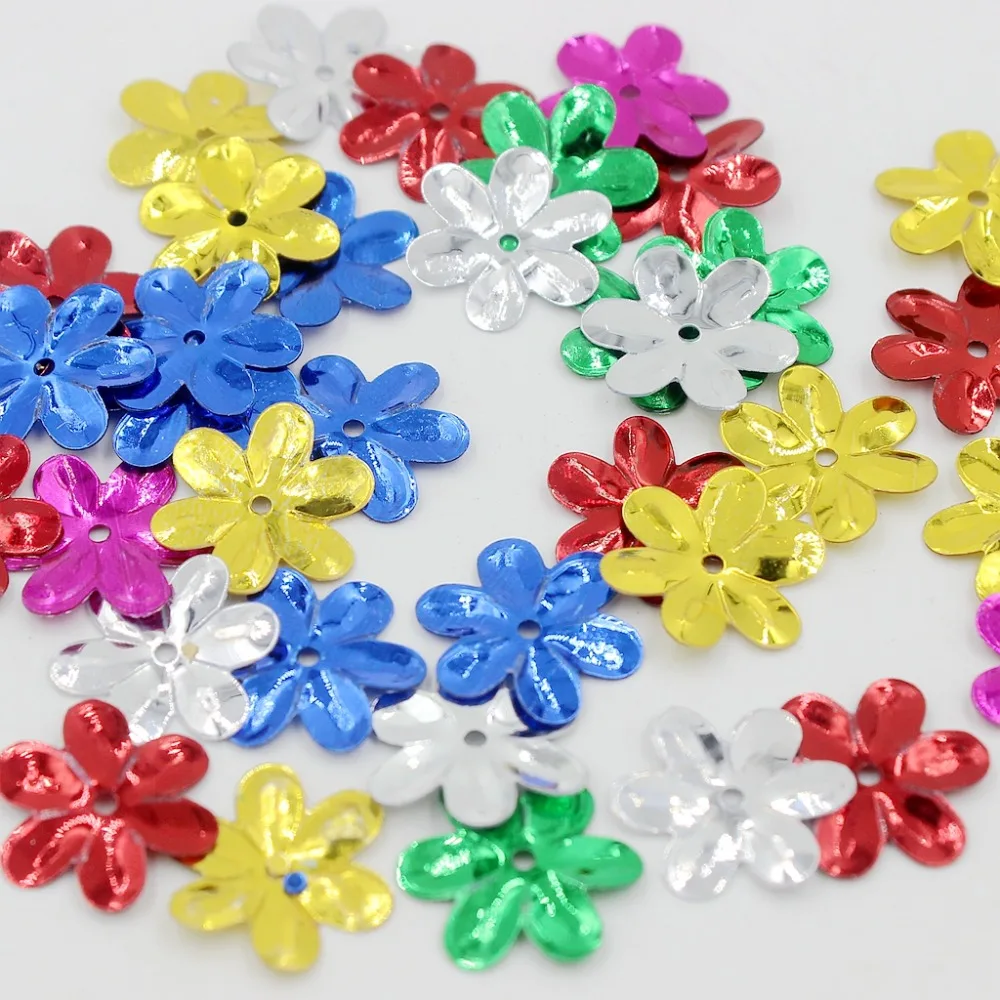 Блестящие жемчужные хлопья из ПВХ в форме цветка сливы 15 мм для украшения свадьбы