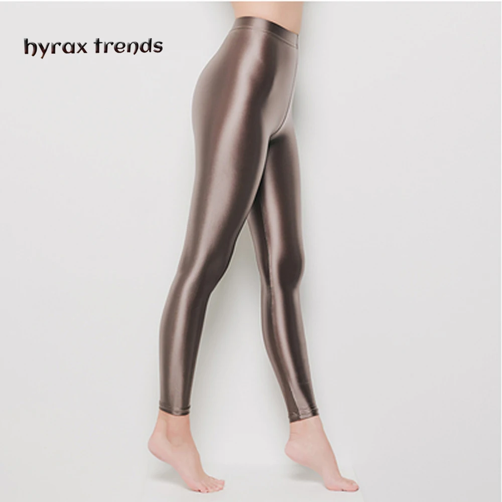 Женские колготки черные сексуальные штаны с высокой талией атласный материал