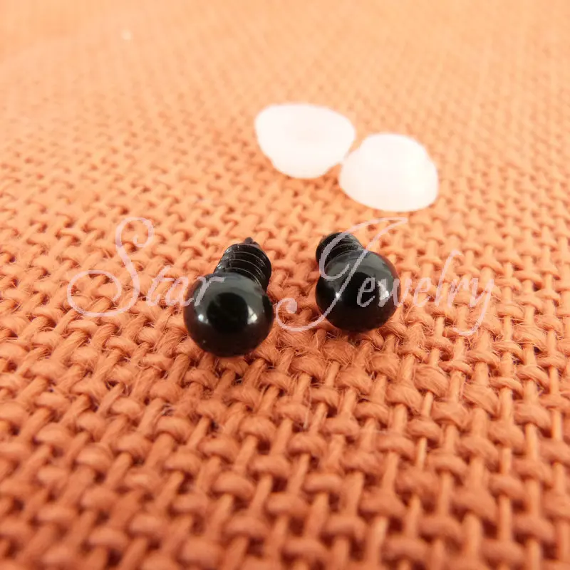 Мини размер 5 мм полный черный безопасности игрушек игрушка глазки с шайбой/100 шт.