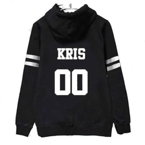 KRIS Mainlead Kpop EXO толстовка на молнии Lay Chanyeol пальто свитер Baekhyun Chen Xiumin - Цвет: KRIS