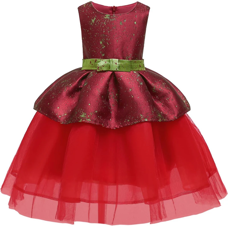 Осень 2017 элегантное платье на выпускной для девочек детские платья принцессы с