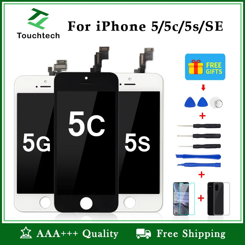 1 шт. ЖК-дисплей для iPhone 5 5s 5c с сенсорным дигитайзером | Мобильные телефоны и