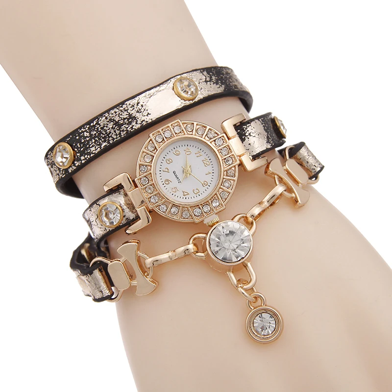 Женские кварцевые часы на заклепках loggi браслет с большим бриллиантом AC132|Женские