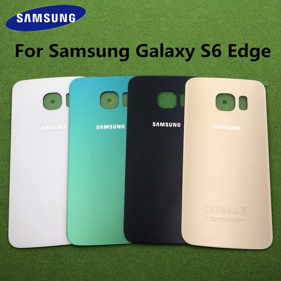 Оригинальная задняя крышка батарейного отсека стеклянная для Samsung Galaxy S6 Edge G925 G925F