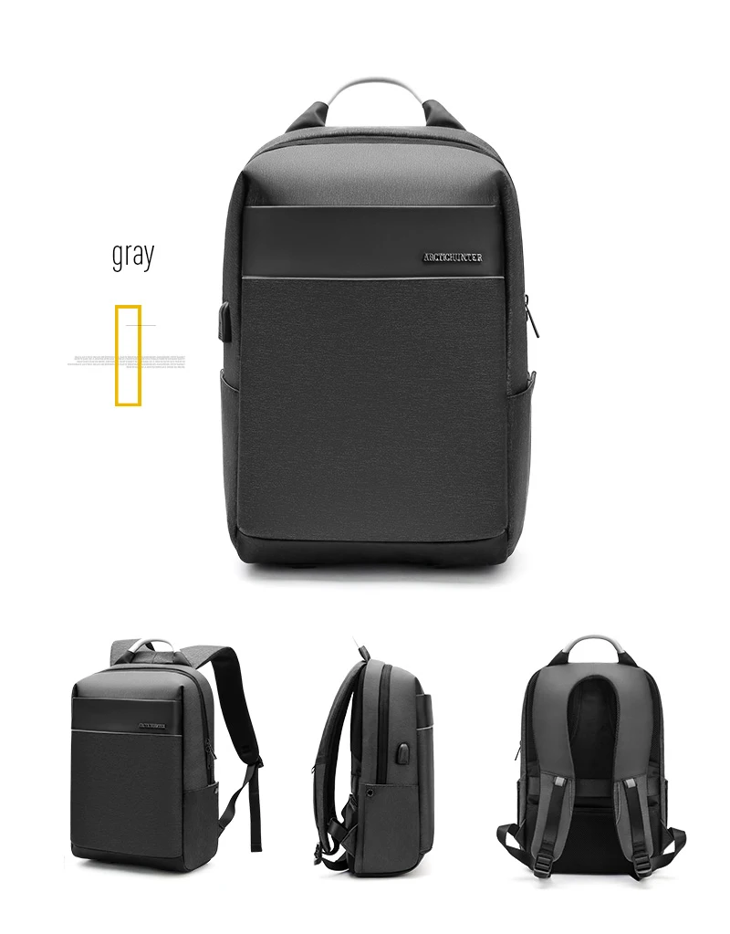 ARCTIC HUNTER, новинка, рюкзак для ноутбука, мужская мода, для студентов, usb зарядка, бизнес, путешествия, водонепроницаемый, повседневный стиль, компьютер
