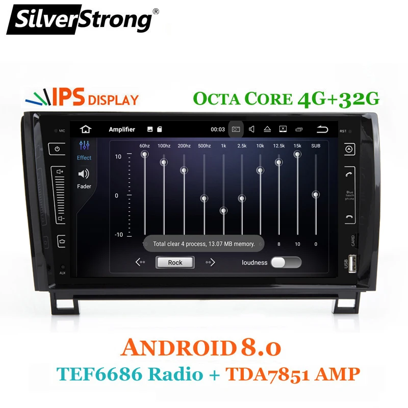 SilverStrong 8 ядерный Android8.0 9 дюймов ips автомобильный DVD gps для Toyota Tundra Sequoia Android Радио нет