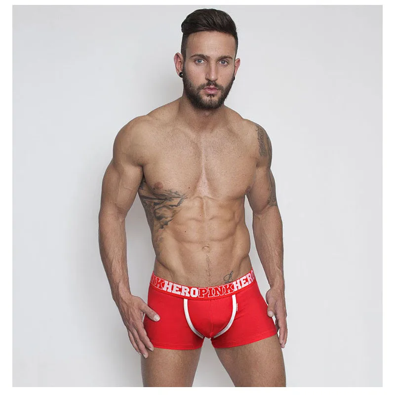 

4colors Men Underwear Boxers Sexy underpant Cotton Male Panties Shorts
