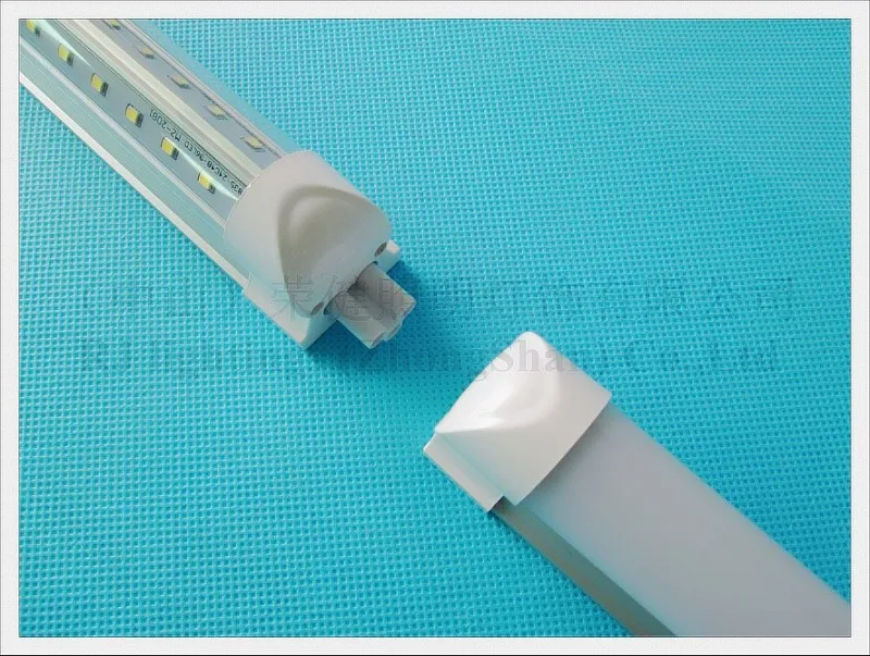 Компактная Встроенная двухрядная Светодиодная лампа V-образной формы T8 2400 мм 2 4 м