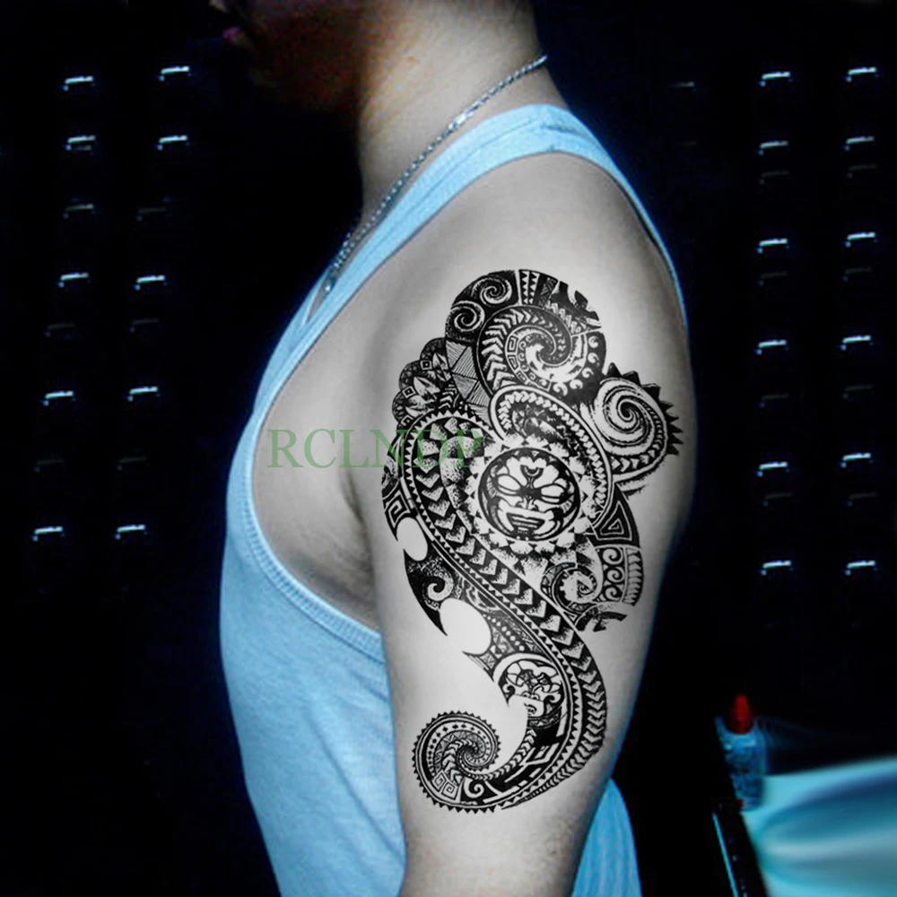 

Waterproof Temporary Tattoo Stickers Tribal Totem Fake Tatto Flash Tatoo Body art Back Leg Arm belly big size for Women Men girl