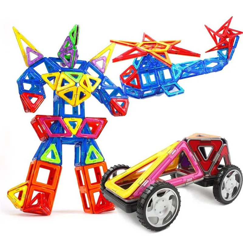 

37PCS Mini Magnetic Building blocks Designer Construction Set Model & Animals Robot Building Toy ABS Magnet Designer Kids Gifts
