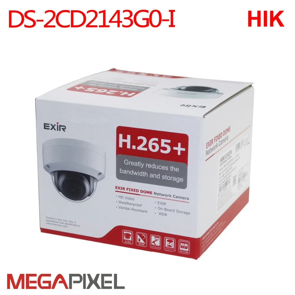 Hikvision 4 м ИК купольная ip камера cctv система безопасности PoE IPC видеокамера домашняя