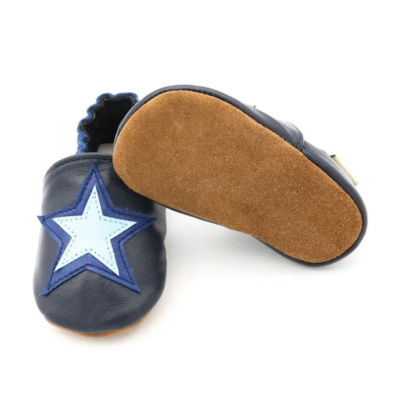 

Newborn Infant Baby Shoes Genuine Leather Baby Boys Soft Shoes Booties Lovely Star Styles Baby Boys First Walker Toddler Shoes