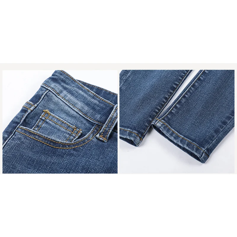 

JUJULAND Jeans For Women Jeans Woman High Elastic Plus Size Stretch Jeans Female Washed Denim Skinny Pencil Pants 9810